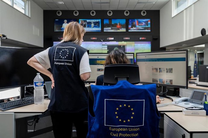 Archivo - El Centro Europeo de Coordinación de Respuesta a Emergencias que coordina el despliegue de ayuda a países tras una catástrofe, dentro del Mecanismo de Protección Civil de la UE.