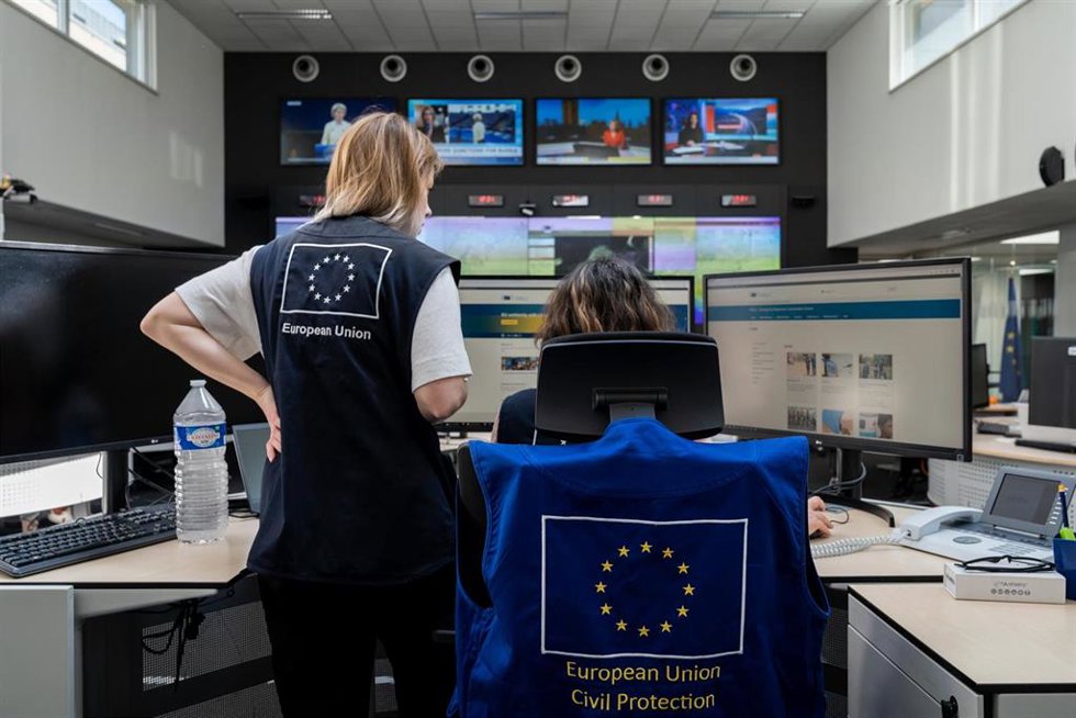 Archivo - El Centro Europeo de Coordinación de Respuesta a Emergencias que coordina el despliegue de ayuda a países tras una catástrofe, dentro del Mecanismo de Protección Civil de la UE.