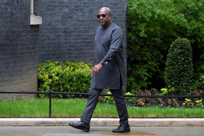 El presidente de Ghana, John Mahama, en el número 10 de Downing Street