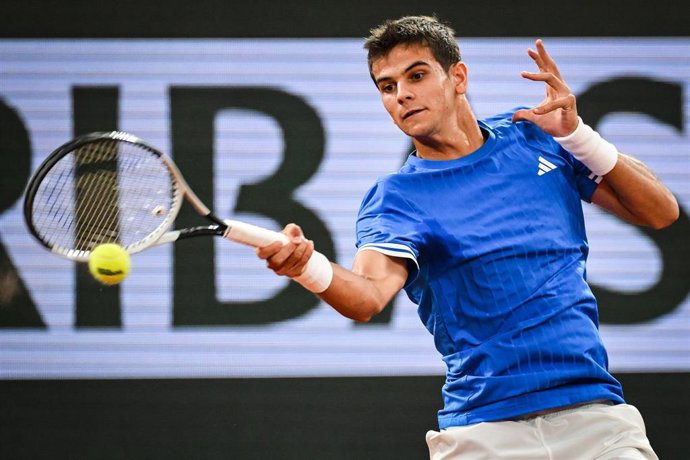 El tenista español Rafa Jódar durante los cuartos de final de Roland Garros 2026
