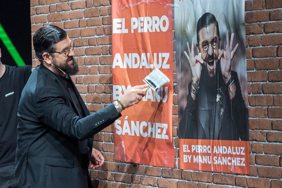 Manu Sánchez en la presentación de su nuevo programa en TVE: 'El perro andaluz by Manu Sánchez'.