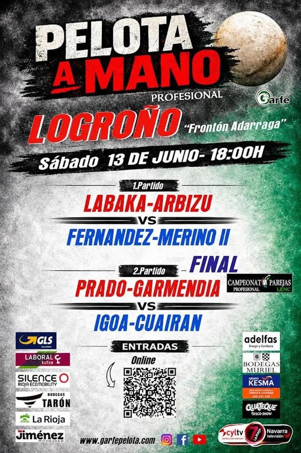 Logroño acoge la gran final de la VII edición del Campeonato Parejas LENC Profesional 2026