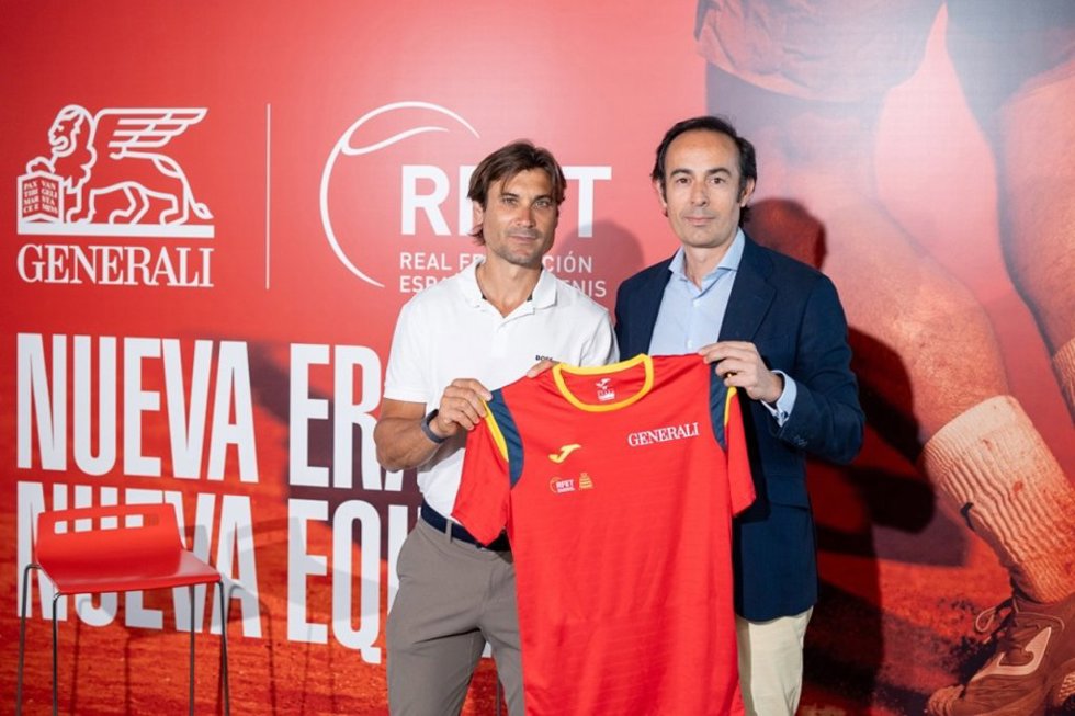 Carlos Escudero, CEO de Generali España, y David Ferrer, seleccionador español de Copa Davis.
