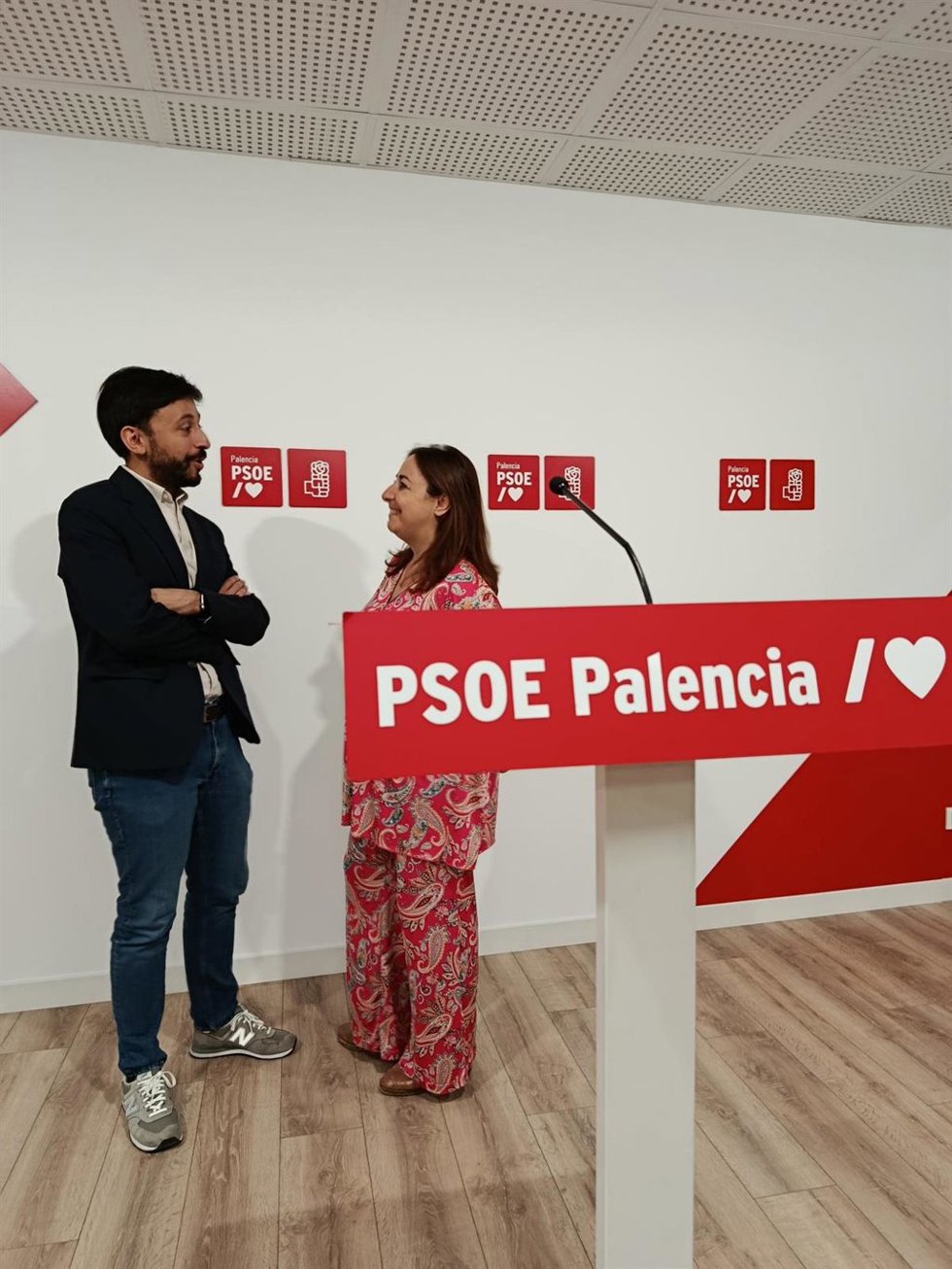 Fran Díaz y Miriam Andrés, en Palencia.