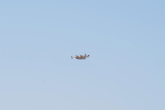 Archivo - Avión anfibio del Infocam.