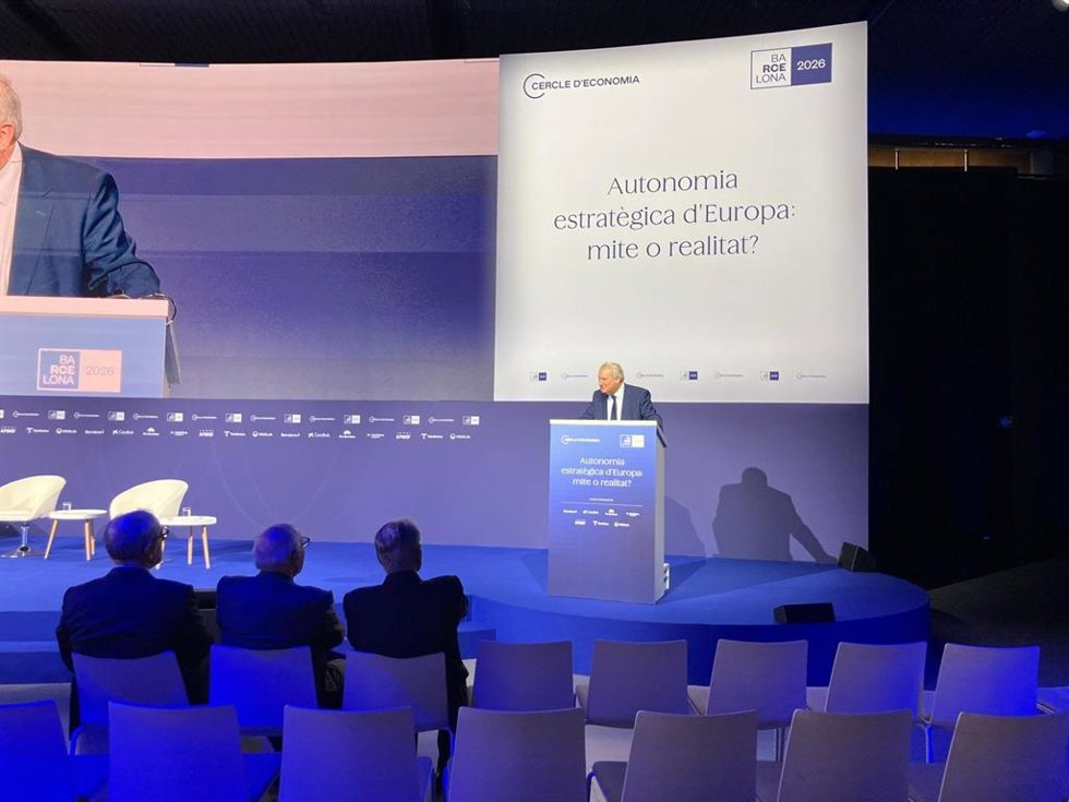 El ministro de Industria y Turismo del Gobierno, Jordi Hereu, durante la 41 Reunió Cercle d'Economia en Barcelona.