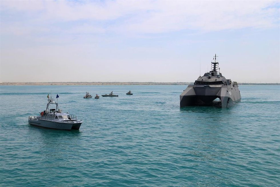Archivo - Un buque de guerra iraní en aguas del golfo Pérsico