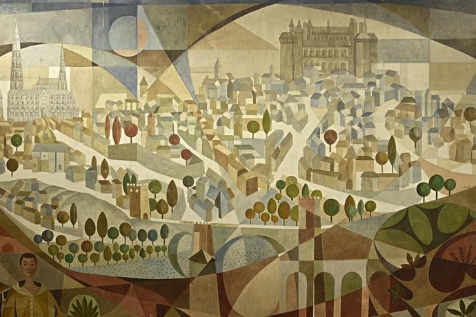 Mural de Carpe en la Universidad Laboral de Toledo.