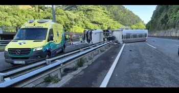 Mueren cinco policías forales de Navarra en un accidente en Elgoibar