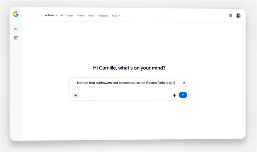 Imagen del buscador de Google con el modo IA