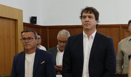 David Sánchez y Miguel Ángel Gallardo en el juicio por la contratación del hermano del presidente del Gobierno en la Diputación de Badajoz 