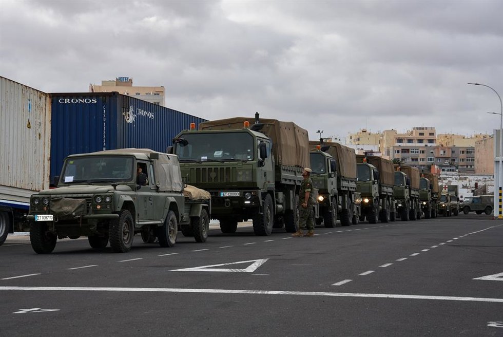 Despliegue de vehículos militares de España