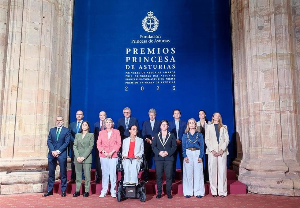 Jurado del Premio Princesa de los Deportes 2026 durante la lectura del fallo del galardón en el Hotel Eurostars de La Reconquista de Oviedo.