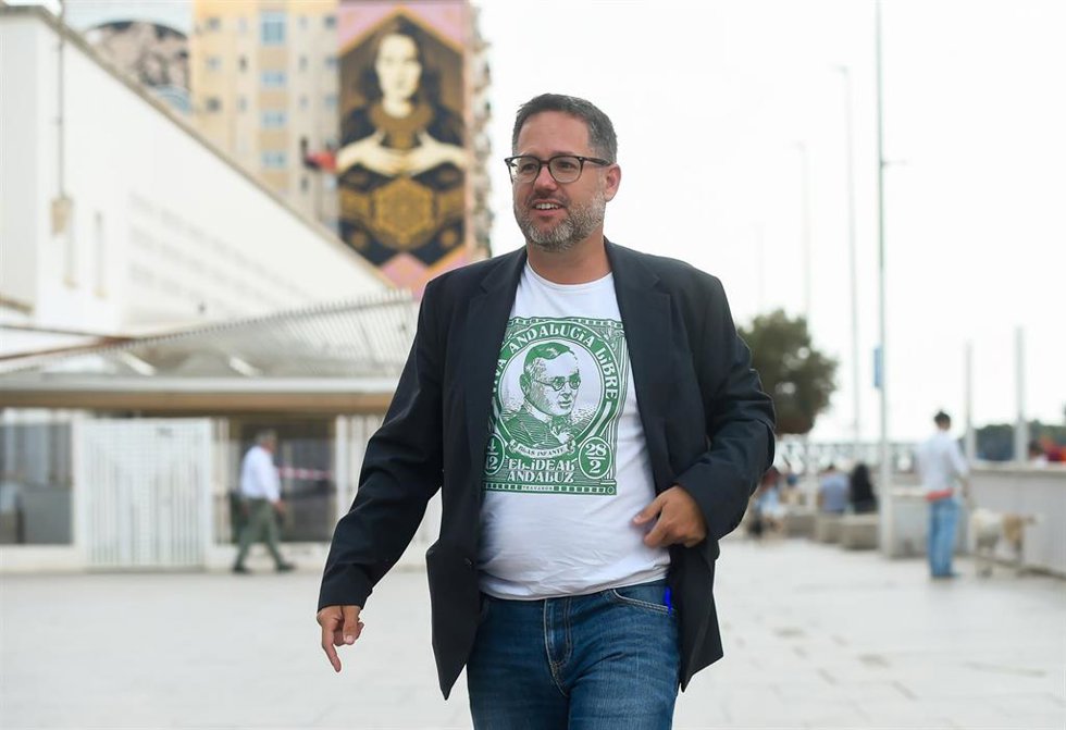 Archivo - El candidato de Adelante Andalucía a la Presidencia de la Junta de Andalucía, José Ignacio García, durante la campaña electoral del 17 de mayo.