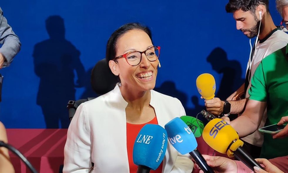 La nadadora Teresa Perales, presidenta del jurado del Premio Princesa de Asturias de los Deportes, que en 2026 ha recaído sobre Leo Messi.