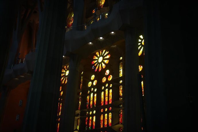 Interior de la basílica de la Sagrada Família