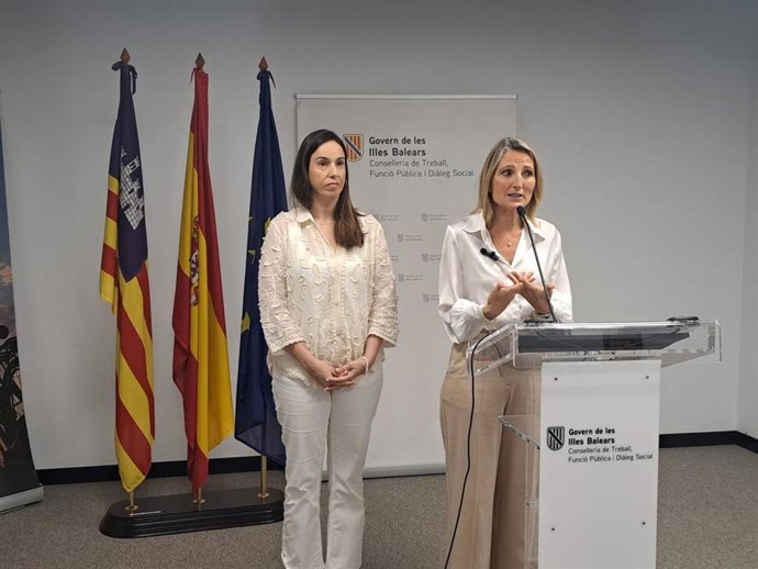 La consellera de Trabajo, Función Pública y Diálogo Social, Catalina Cabrer, en rueda de prensa.