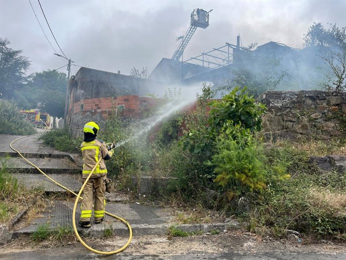Incendio rexistrado en Santiago.
