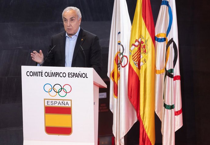 Archivo - El presidente del Comité Olímpico Español, Alejandro Blanco, interviene durante la presentación del proyecto Modelo del Deporte español, en la Sede del Comité Olímpico Español (COE), a 5 de diciembre de 2025, en Madrid (España). El documento, el