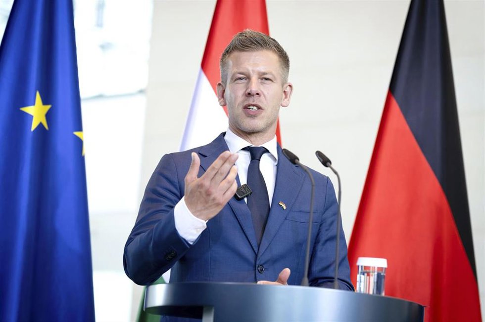 El primer ministro húngaro, Peter Magyar, en su reciente visita a Berlín. 