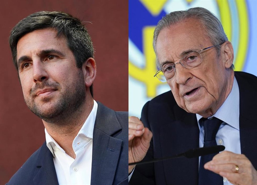 Enrique Riquelme y Florentino Pérez, candidatos a la presidencia del Real Madrid. 