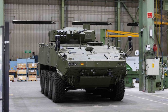 Archivo - Vehículos blindados Hunter durante una visita a la fábrica GDELS-SBS en Trubia, a 31 de octubre de 2025, en Oviedo, Asturias (España). 