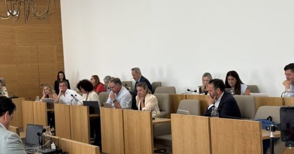 Representantes del PSOE en el Pleno de la Diputación Provincial de Huelva.