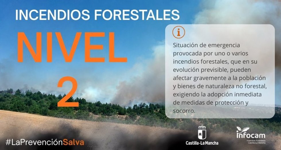Elevan a nivel 2 el incendio en la Academia de Infantería de Toledo