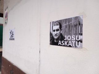 Archivo - Cartel pidiendo la liberta de Josu Ternera en Ugao-Miraballes (Bizkaia).