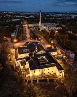 Archivo - Imagen aérea de La Rábida, en Palos de la Frontera (Huelva).