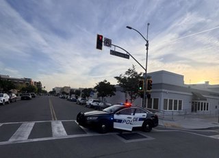 Un vehículo de Policía en Bakersfield (California, EEUU)