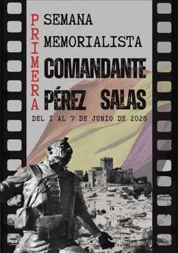 Cartel de las jornadas de memoria democrática 'Comandante Pérez Salas'.