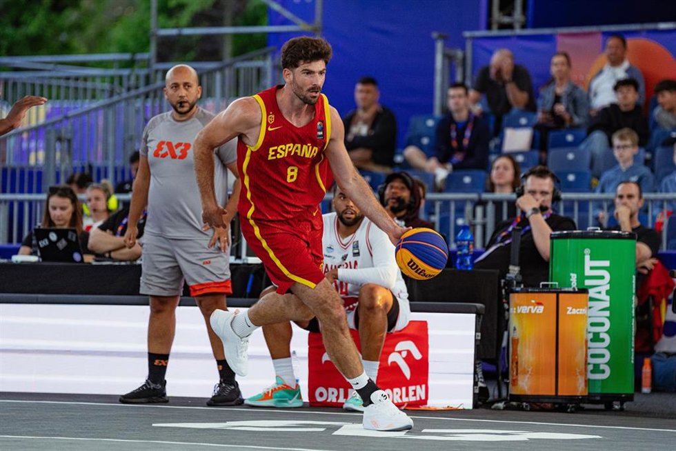 Carlos Martínez, en un partido con la selección española de 3x3.