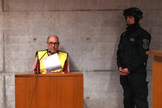 Santiago 16 Agosto 2019.  El juez Mario Carroza interroga al ex frentista  Mauricio Hernandez Norambuena en la carcel de alta seguridad.  Poder Judicial/Eduardo Ramirez via Aton Chile