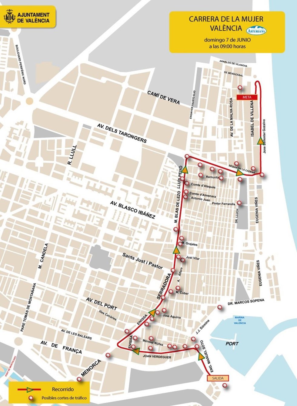 Mapa Carrera de la Mujer
