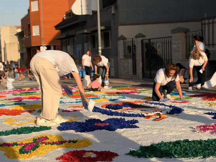Elaboración de las alfombras de sal
