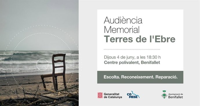 Cartel de la Audiència Memorial de les Terres de l'Ebre que se celebrará este jueves en Benifallet (Tarragona)