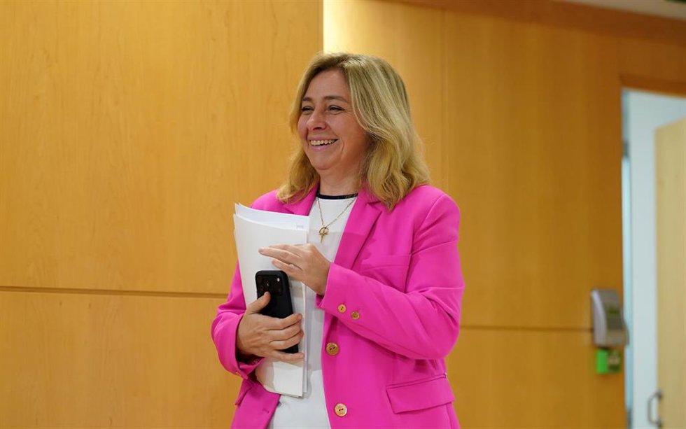 La portavoz municipal, Inma Sanz, en la rueda de prensa posterior a la Junta de Gobierno