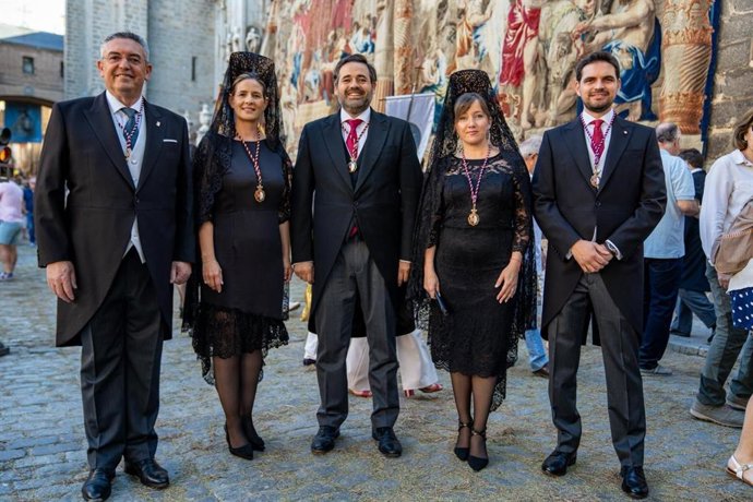 El presidente del PP de C-LM, Paco Núñez, en el Corpus Christi de Toledo.