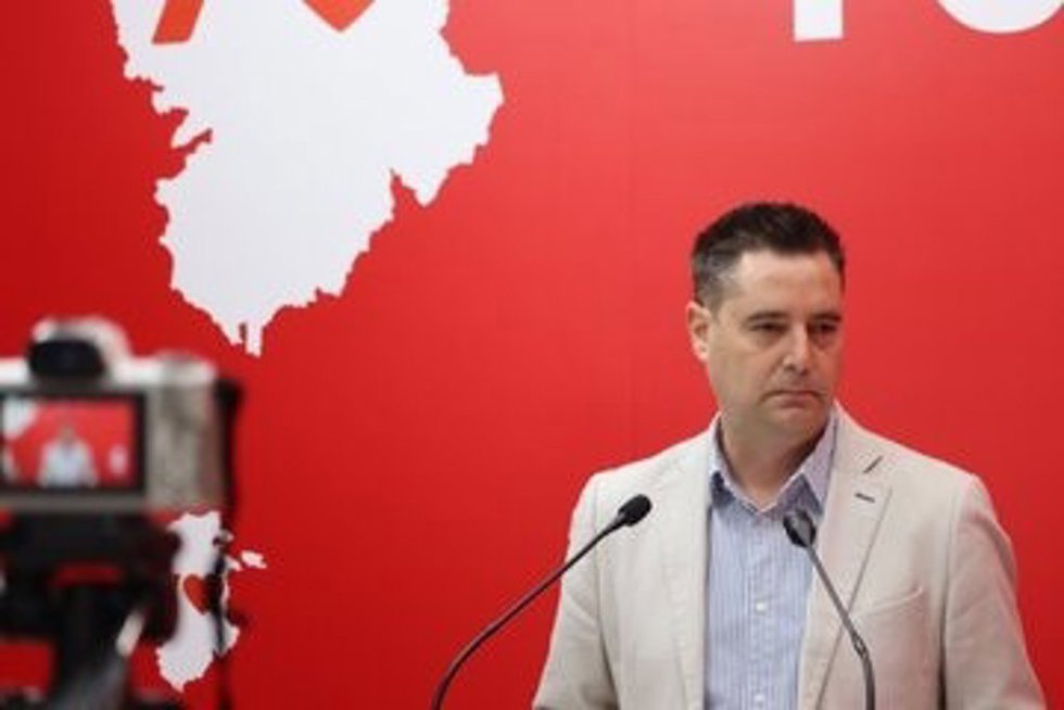 Daniel de la Rosa en un momento de la rueda de prensa ofrecida este jueves en Burgos