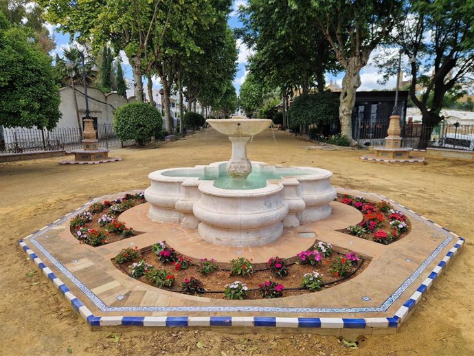 Fuente ornamental con más de 200 años de antigüedad en Carmona (Sevilla).