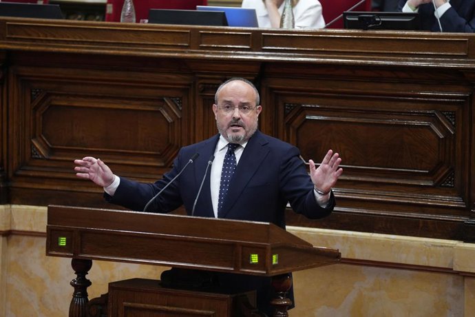 El president del PP al Parlament, Alejandro Fernández
