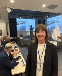 Esther Apraiz Eudel Euskadiko Udalen Elkarteko buru eta Derioko alkatea Finlandian