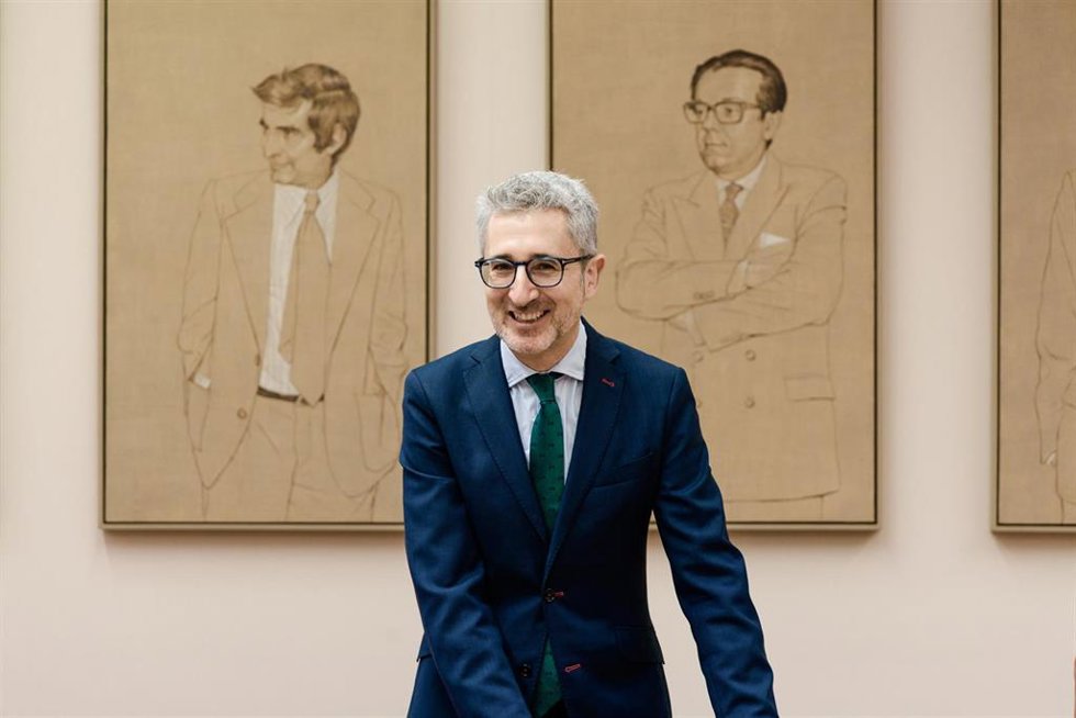 El ministro de Hacienda, Arcadi España, comparece ante la Comisión de Hacienda y Función Pública, en el Congreso de los Diputados, a 4 de junio de 2026, en Madrid (España). 
