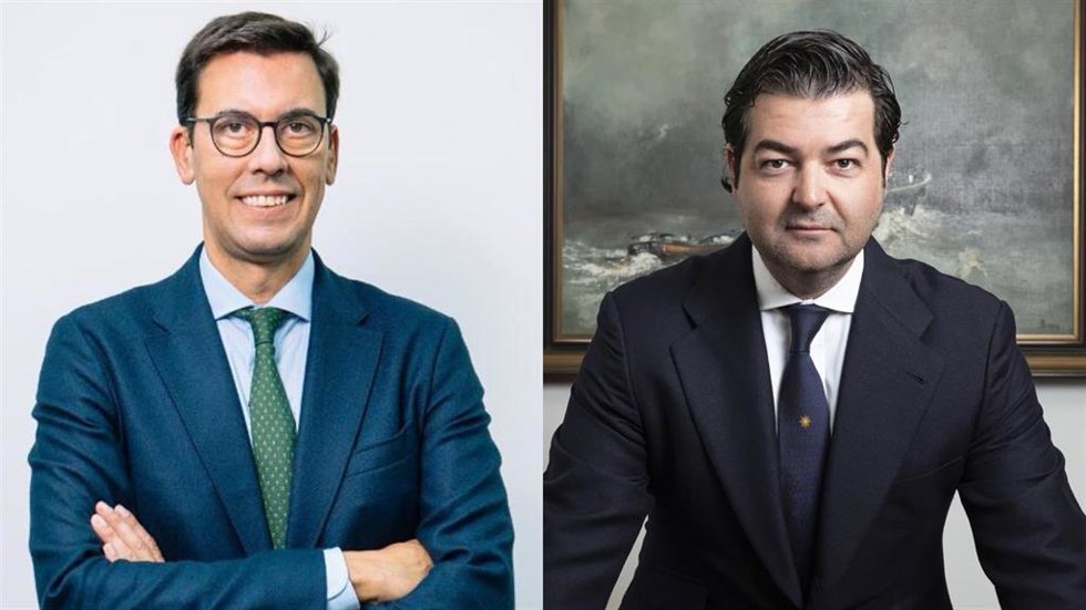 Los empresarios españoles Dámaso Quintana (izq) y Vicente Boluda Ceballos.