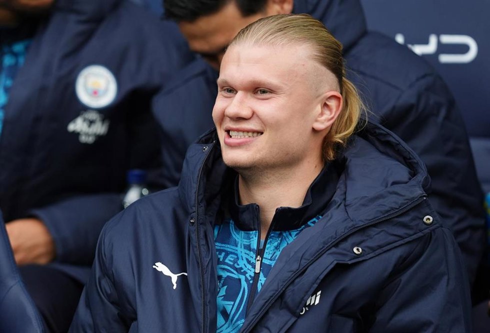 El delantero noruego del Manchester City Erling Haaland, durante un partido de la Premier League 2025-26 ante el Crystal Palace en el Etihad Stadium.
