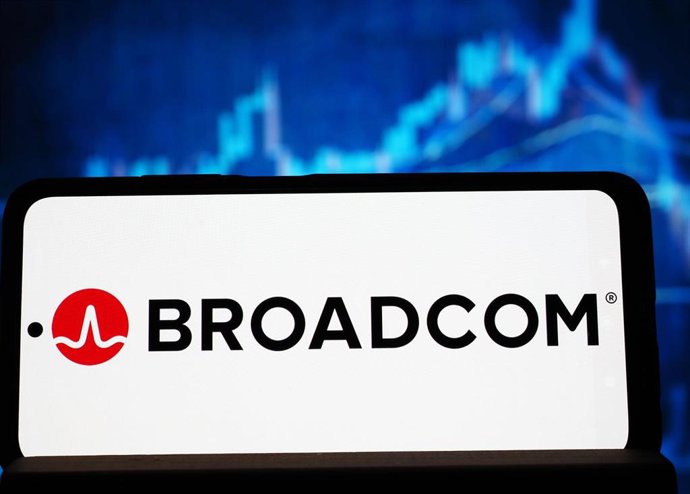 Archivo - Logo de Broadcom.