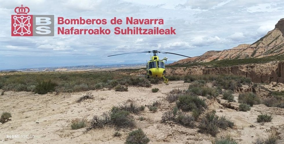 La mujer herida ha sido trasladada en helicóptero al Hospital Universitario de Navarra.