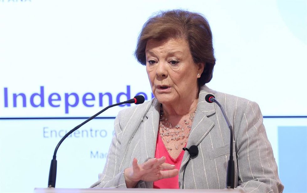 Archivo - La presidenta del Tribunal de Cuentas, Enriqueta Chicano Jávega, durante el Encuentro de Alto Nivel de Control Externo e Independencia 'Control externo e independencia', en la Fundación Ortega-Marañon, a 23 de marzo de 2026, en Madrid (España).