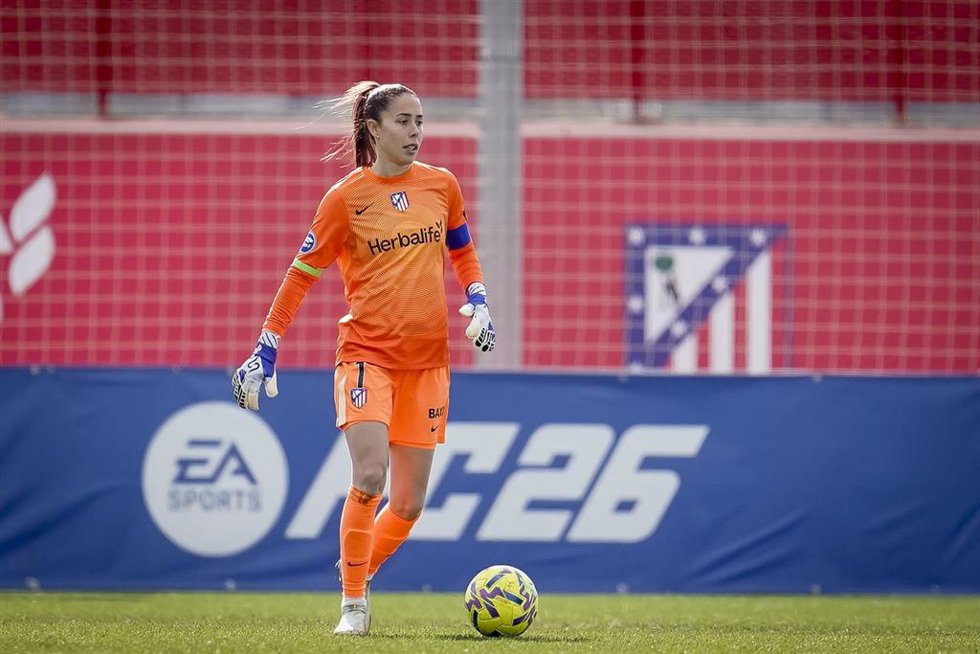 Archivo - Lola Gallardo, en un partido con el Atlético de Madrid.
